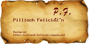 Pillisch Felicián névjegykártya